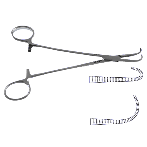 Negus Medical Instruments Pince NEGUS très courbe L:19cm